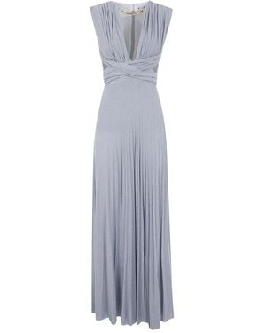 Elisabetta Franchi Lurex Sleeveless Dress - Blue
