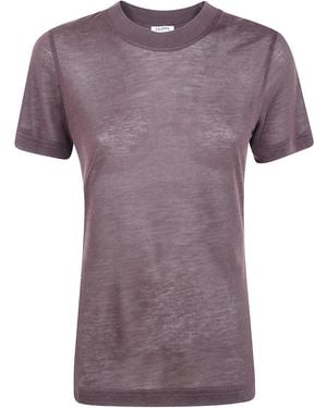 Filippa K T-Shirt Lyocell Cashmere "Lyocell Cashmere Tee" - Purple