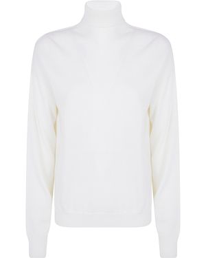 Drumohr Sweater Turtle Neck "L1D105R 115 Milk" - White