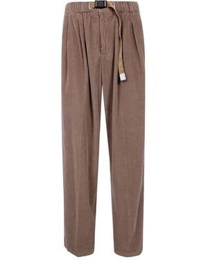 White Sand Long Classic Trousers - Brown
