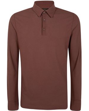 Zanone Polo Manica Lunga - Brown