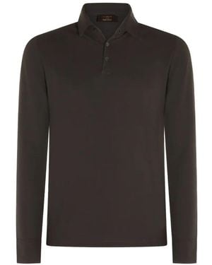 Zanone Short Sleeves Polo Shirt - Black