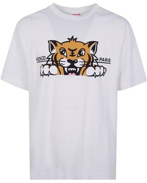 KENZO Happy Tiger" Oversize T-Shirt - White