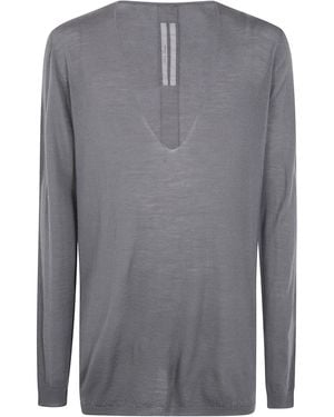 Rick Owens Jumper Wool "Oversized V" - Grey