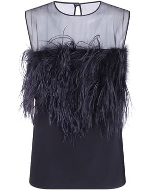 Alberta Ferretti Top Bifabric "Bifabric Top" - Blue
