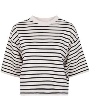 Anine Bing Myers Cropped Tee T-Shirt - Grey