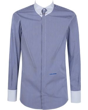 DSquared² "Easy" Slim Pin Collar Shirt - Blue
