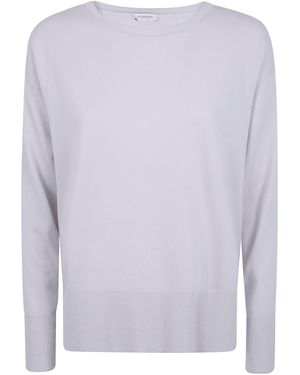 Rossopuro Sweater Boat Neck Long Sleeve "Long Sleeved Boat Neckline O - White