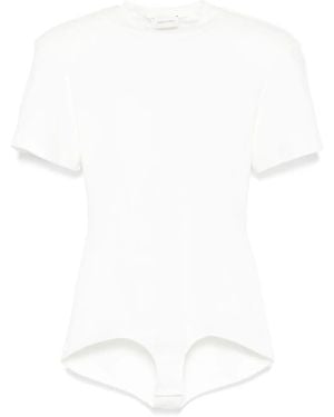 Magda Butrym Short Sleeves Bodysuit - White
