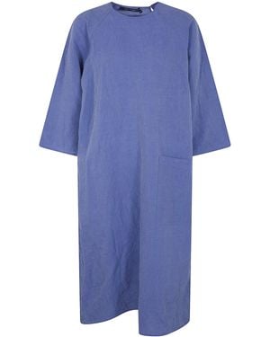Sofie D ́hoore Diya Relaxed Raglan Sleeve Dress With Patch Pocket - Blue