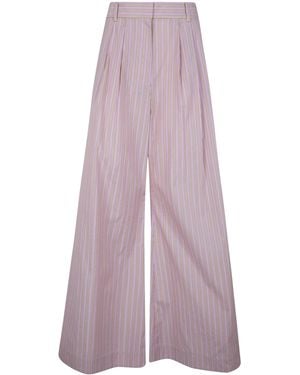 Zimmermann "Stripe" Wide Leg Pant - Purple