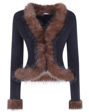 Self-Portrait Cardigan - Blu