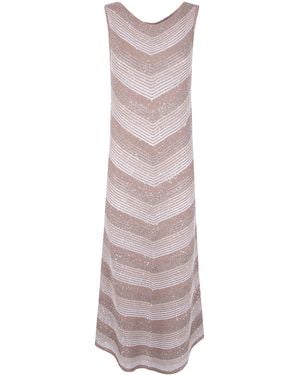 D.exterior D. Exterior Degrade' Lux Long Dress - Brown