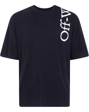 Off-White c/o Virgil Abloh T-Shirt Short Sleeves "Vertical Bookish Skate" - Blue