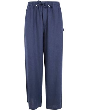Arte' Linen Trousers - Blue