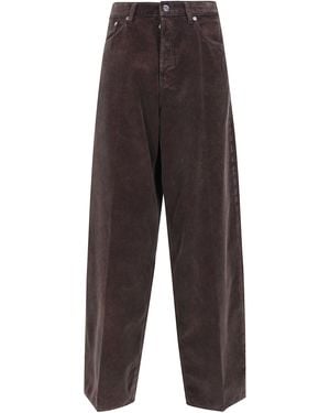 Haikure Wide-Leg Jeans "Bethany Velvet Pier" - Brown