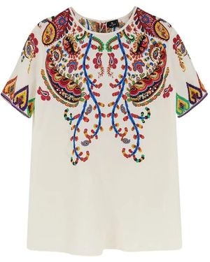 Etro Printed Classic T-Shirt - White
