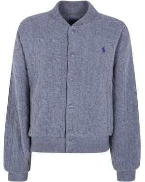 Polo Ralph Lauren Sweater Bomber Coat - Blue