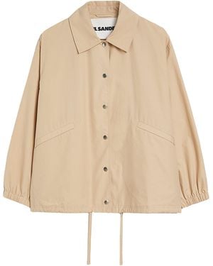 Jil Sander Logo-Print Jacket - Natural