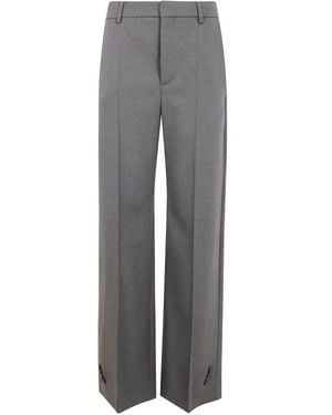 Jean Paul Gaultier Tailoring Trouser With Hem Buttoning Detail - Gray