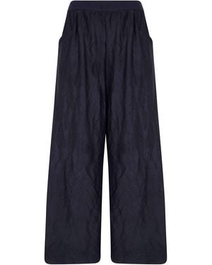 Maria Calderara Trousers Faux Suede Trousers - Blue