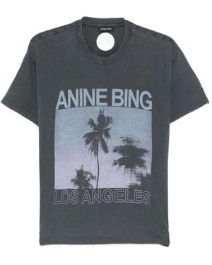 Anine Bing Cade Tee Palms - Blue