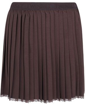 Twinset Mini Pleated Skirt - Brown