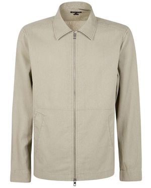 Michael Kors Long Sleeves Linen Cotton Jacket - Natural