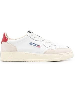 Autry Sneakers Leather Suede "Medalist" Low Sneakers - White