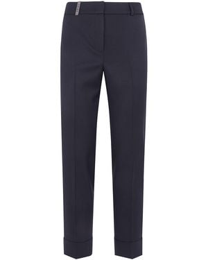 Peserico Trousers Regular Waist "A04753Z.03472 005" - Blue