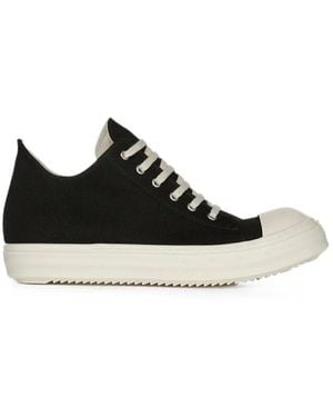Rick Owens Trainers Low-Top "Low" Denim Trainers - Black