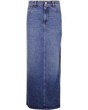 Coperni Garter Belt Denim Skirt - Blue