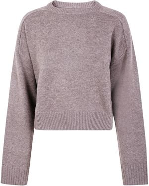 Loulou de Saison 'Bruzzi' Lds Cropped Jumper - Brown