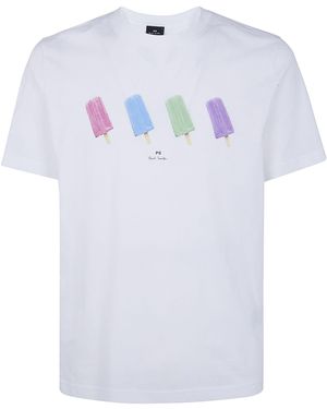 Paul Smith Regular Fit T Shirt "Lollies" - White