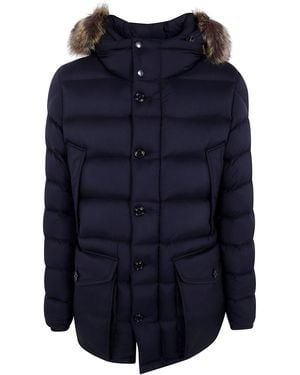 Moncler Short Parka Jacket "Clunye" - Blue