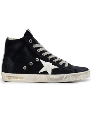 Golden Goose "Francy" Classic Suede Upper Shiny Leather Star - Black