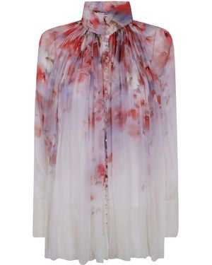 Zimmermann "Crush" Blouse With Floral Print And Draped Design - Multicolour