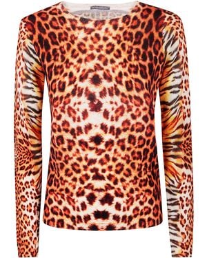 In bed with You Boatneck Printed Sweater - Red