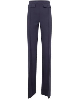 Elisabetta Franchi High-Waist Structured Wide-Leg Trousers - Blue