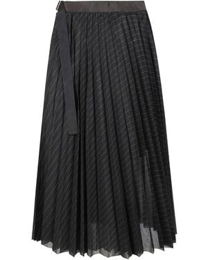Sacai Spun Organza Skirt - Black