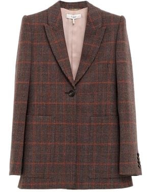 Chloé Classic Long Blazer Jacket - Brown