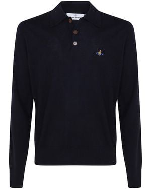 Vivienne Westwood Long-Sleeve Polo "Mark" - Blue