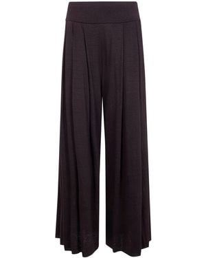 Labo.art Labo. Art "Bubi" Lieto Linen Wide Leg Trousers - Blue