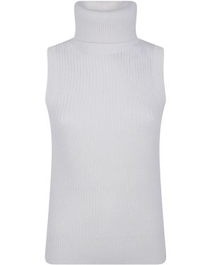 MICHAEL Michael Kors Jumper Sleeveless "Cotton Sleveless Turtle Neck" - White