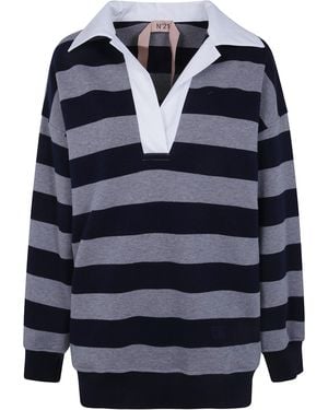 N°21 Sweatshirt Polo Neck "E021.4097 R861" - Blue