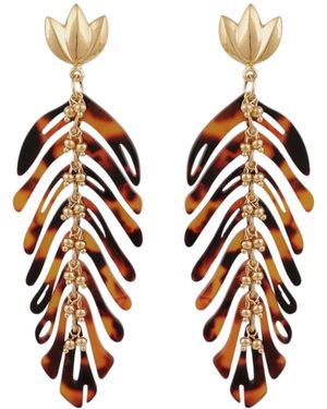 Gas Bijoux Orecchini Feather "Cavallo" - Bianco
