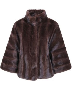 VALENTINI 1972 Cape Eco Fur Cape - Brown