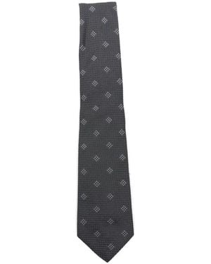 Emporio Armani Rhombus Tie - White
