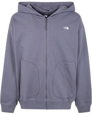 The North Face Essential" Oversize Full Zip Hoodie - Blue