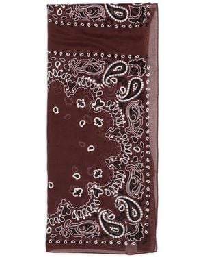 Destin Cotone "Quadra" 120X120 Cm Bandana Print - Viola